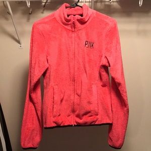 PINK Victoria's Secret Tops - VS PINK Teddy Fleece Zip Up Sweatshirt PINK Victoria's Secret Tops - VS PINK Teddy Fleece Zip Up Sweatshirt
